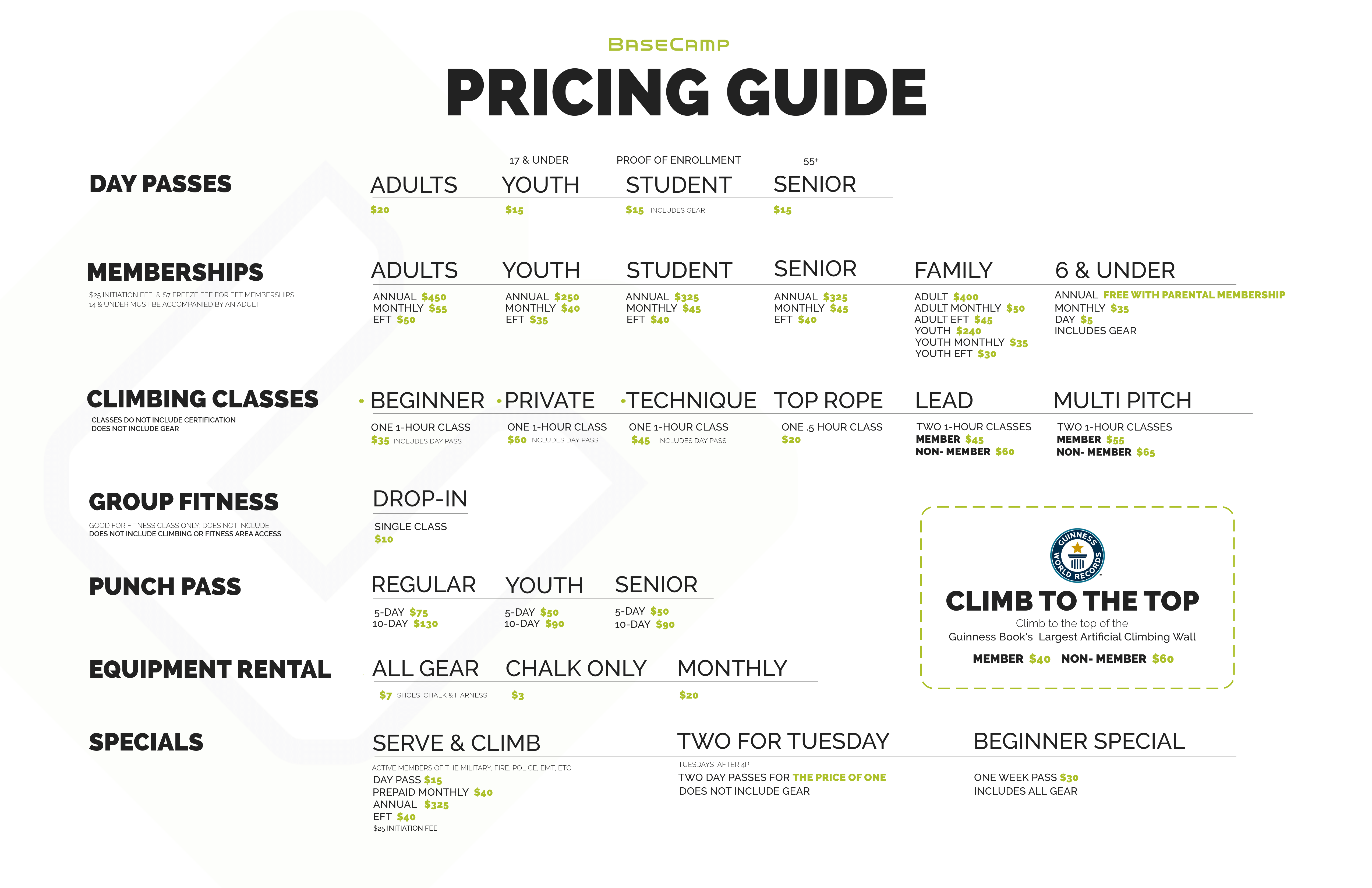 BASECAMP PRICING intelligence overview